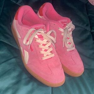 Reebok Women's Pink and Red Sneakers Valentines Theme